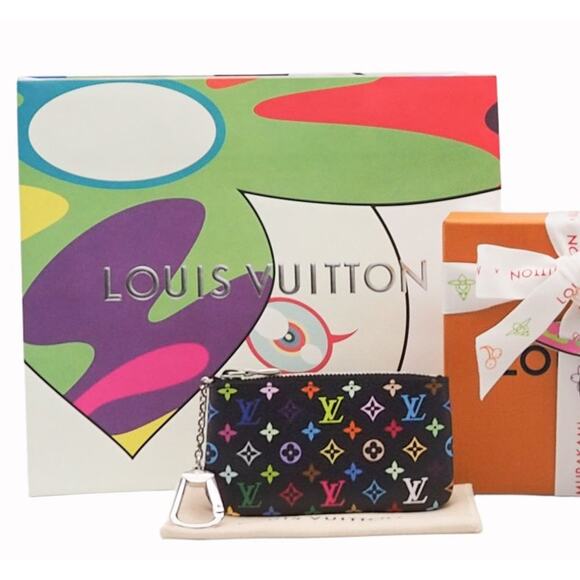 Louis Vuitton Murakami Key Pouch LV X TM Multicolor Black Cles Pochette 2025 - Picture 1 of 12